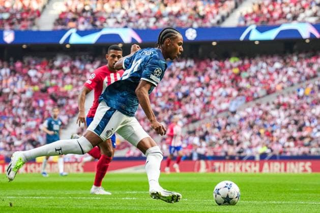 UEFA Champions League: Atletico Madrid v Feyenoord Madrid - Calvin Stengs of Feyenoord during the 2nd leg of the UEFA Champions League group stage between Atletico Madrid v Feyenoord at Estadio Metropolitano on 4 October 2023 in Madrid, Spain. Copyright: xTomxBodex