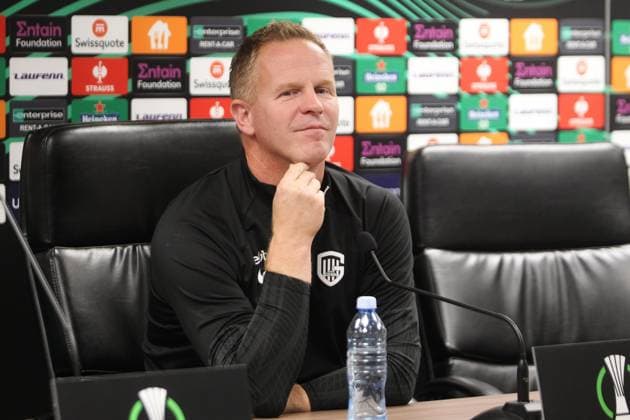 FC Cukaricki v KRC Genk - UEFA Europa Conference League - media activities NIS, SERVIE - OCTOBER 04: Vrancken Wouter head coach of KRC Genk pictured prior the UEFA Europa Conference League Group F match between FC Cukaricki and KRC Genk on October 4, 2023 in Nis, Servie, 04 10 2023 Nis Servie  Copyright: xAleksandarxDjorovicx