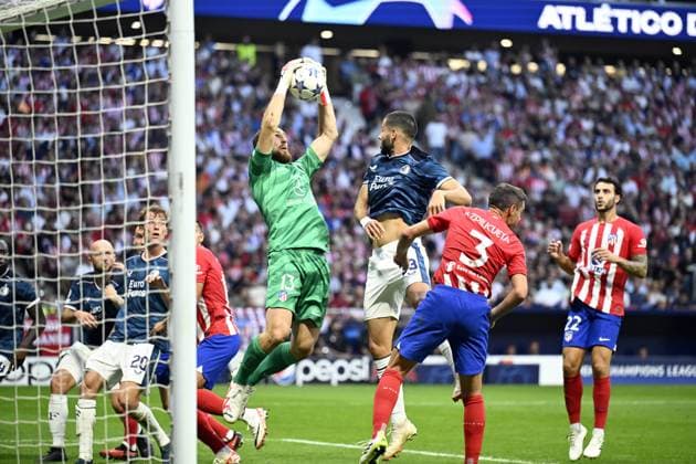 MADRID - Atletico Madrid goalkeeper Jan Oblak during the UEFA Champions League match between Atletico Madrid and Feyenoord Rotterdam at Estadio Metropolitano on October 4, 2023 in Madrid, Spain. ANP OLAF KRAAK UEFA Champions League 2023 24 2023 2024 xVIxANPxSportx xxANPxIVx 480230988 originalFilename: 480230988.jpg