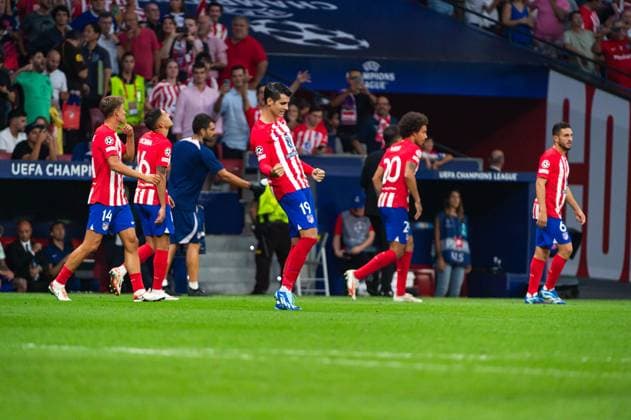 Champions League: Atletico Madrid vs Feyenoord Alvaro Morata (Atletico Madrid) celebrate his goal during the football match of Uefa Champions League between Atletico Madrid vs Feyenoord played at Civitas Metropolitano stadium on October 04, 2023 in Madrid, Spain Madrid Estadio Civitas Metropolitano Madrid Spain Copyright: xAlbertoxGardinx AGardin_20231004_football_Champions_Atletico Madrid vs Feyenoord_0118