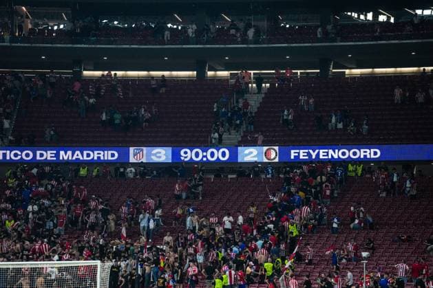 UEFA Champions League: Atletico Madrid v Feyenoord Madrid - The final score during the 2nd leg of the UEFA Champions League group stage between Atletico Madrid v Feyenoord at Estadio Metropolitano on 4 October 2023 in Madrid, Spain. Copyright: xTomxBodex