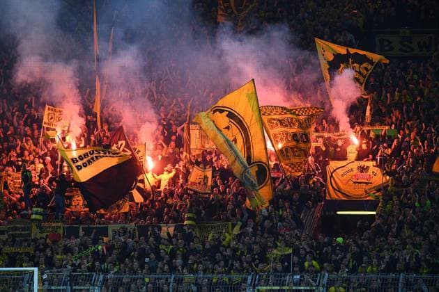 DORTMUND, GERMANY - 04.10.23: The match of match UEFA Champion League Borussia Dortmund vs AC Milan at SIGNAL IDUNA PARK  Copyright: xVITALIIxKLIUIEVx