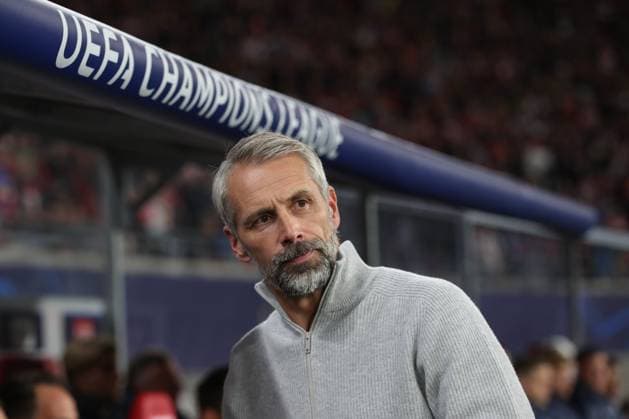 04.10.2023, xtgx, Fussball UEFA Champions League, RB Leipzig - Manchester City emspor, v.l. Marco Rose (Leipzig, Trainer) Portrait, Portraet, Einzelbild (DFL DFB REGULATIONS PROHIBIT ANY USE OF PHOTOGRAPHS as IMAGE SEQUENCES and or QUASI-VIDEO) Leipzig