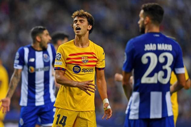 Sport Bilder des Tages Estadio do Dragao Joao Felix of Barcelona, during the match between Porto and Barcelona, in the 2nd round of Group H of the UEFA Champions League 2023 2024 at Estadio do Dragao this Wednesday, 04. 30761 (Daniel Castro SPP) Copyright: xDanielxCastrox xSPPx spp-en-DaCa-DVC_2535