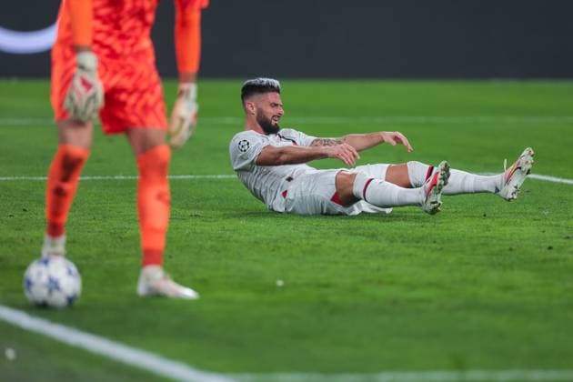 04.10.2023, Fussball, Saison 2023 2024, UEFA Champions League, Gruppenphase, Borussia Dortmund - AC Milan, Olivier Giroud (AC Milan), Dortmund Signal Iduna Park NRW Deutschland xRHR-FOTO DEx Copyright: DennisxEwert RHR-FOTOx RHR-FOTO DE