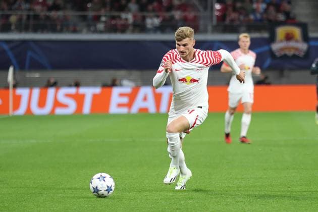 Champions League: RB Leipzig vs. Manchester City, 04.10.23 Timo Werner (11, RB Leipzig) Fussball, UEFA Champions League, Saison 2023 2024: RB Leipzig vs. Manchester City am 04.10.23 in der Red Bull Arena, Leipzig. DFL REGULATIONS PROHIBIT ANY USE OF PHOTOGRAPHS AS IMAGE SEQUENCES AND OR QUASI-VIDEO. Copyright: xBEAUTIFULxSPORTS JanxKaeferx