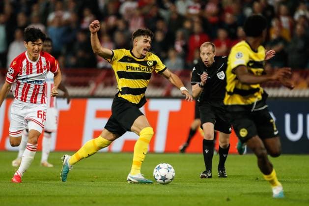 BELGRADE, SERBIA - OCTOBER 4: Filip Ugrinic of Young Boys in action during the UEFA Champions League Group Stage Group G match between FK Crvena zvezda and Young Boys at Stadion Rajko Mitic on October 4, 2023 in Belgrade, Serbia. Belgrade Stadion Rajko Mitic Serbia Copyright: xJustPictures.ch NikolaxKrsticx jp-en-EuSpIm-_G8I9456 20231004