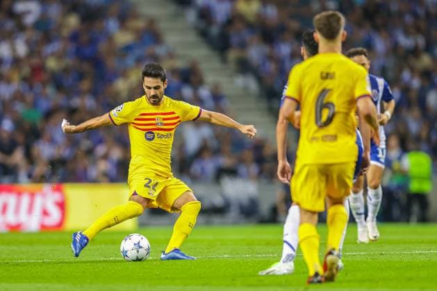 Uefa Champions League, FC Porto vs FC Barcelona, Barca round 2 of 6 Porto, Portugal, October, 4th, 2023,Uefa Champions League, FC Porto vs FC Barcelona, round 2 of 6 at the Estadio do Dragao, FC Barcelona, İlkay Gündogan, photography by @guelbergoes Porto Portugal