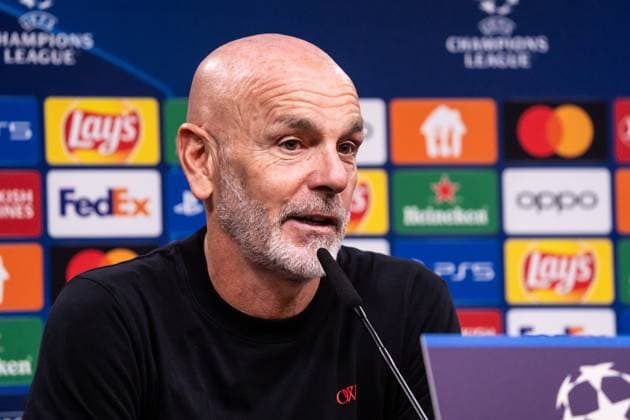 GER, Champions League BV Borussia Dortmund vs AC Mailand Milan 04.10.2023, Signal Iduna Park, Dortmund, GER, Champions League BV Borussia Dortmund vs AC Mailand Milan Im Bild: Stefano Pioli (Chef-Trainer, AC Mailand Milan) im Interview Pressekonferenz nach dem Spiel