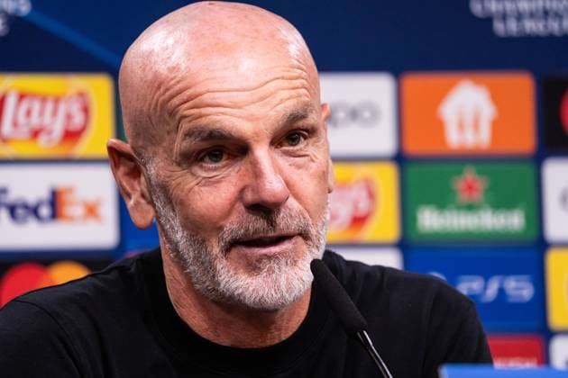 GER, Champions League BV Borussia Dortmund vs AC Mailand Milan 04.10.2023, Signal Iduna Park, Dortmund, GER, Champions League BV Borussia Dortmund vs AC Mailand Milan Im Bild: Stefano Pioli (Chef-Trainer, AC Mailand Milan) im Interview Pressekonferenz nach dem Spiel