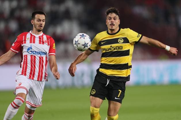 Fußball, CL, Roter Stern Belgrad - BSC Young Boys Bern CRVENA ZVEZDA vs YOUNG BOYS FILIP UGRINIC, football player of Young Boys, at the match of UEFA Champions League against Crvena zvezda, at stadium Rajko Mitic. Belgrade, 04.10.2023. foto: MN Press FOOTBALL, UEFA CHAMPIONS LEAGUE, CRVENA ZVEZDA vs YOUNG BOYS Belgrade Stadium Rajko Mitic Serbia Copyright: xMarkoxMetlasx xMNxPressx
