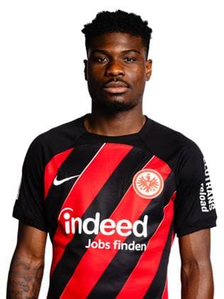 Junior Dina Ebimbe (Eintracht Frankfurt), Fussball, GER, 1. BL, Saison 2023 2024, Porträt, Porträttermin, Studio, Shooting, Studioshooting Copyright EintrachtFrankfurt MartinOhnsorge