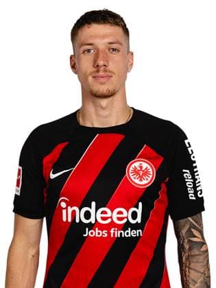 Kristijan Jakic (Eintracht Frankfurt), Fussball, GER, 1. BL, Saison 2023 2024, Porträt, Porträttermin, Studio, Shooting, Studioshooting Copyright EintrachtFrankfurt MartinOhnsorge