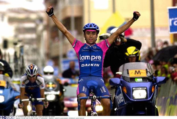 CYCLING VUELTA-2001 CYCLING VUELTA-2001 STAGE-14 TARRAGONA - VINAROS GARATE-JUAN-MANUEL (DOMINGUEZ-JUAN-CARLOS) ESPAGNE SPAIN SPANJE  Copyright: xDExWAELE ISOxSPORTx 47885
