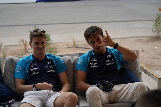05.10.2023, Losail International Circuit, Doha, Formula 1 Qatar Airways Qatar Grand Prix 2023 ,im Bild Logan Sargeant (USA), Williams Racing, Alexander Albon (GBR), Williams Racing Doha Losail International Circuit Qatar