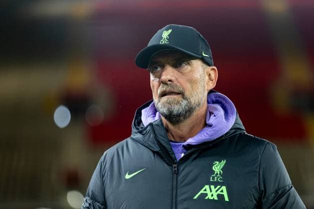 Football - UEFA Europa League - Group E - Liverpool FC v Union SG LIVERPOOL, ENGLAND - Thursday, October 5, 2023: Liverpool s manager Jürgen Klopp during the UEFA Europa League Group E matchday 2 game between Liverpool FC and Union SG at Anfield. LIVERPOOL Anfield MERSEYSIDE ENGLAND  Copyright: xDavidxRawcliffex P2023-10-05-Liverpool_Union-11
