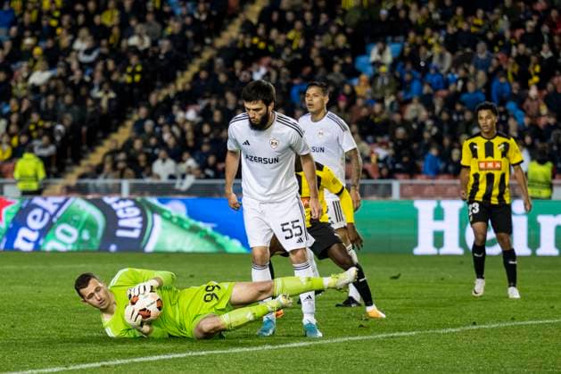 231005 gGoalkeeper Andrey Lunev of Qarabag during the UEFA Europa League football match between Häcken and Qarabag on October 5, 2023 in Gothenburg. Photo: Fredrik Aremyr BILDBYRAN COP 314 MB0740 fotboll football soccer fotball uefa europa league häcken qarabag bbeng Copyright: FREDRIKxAREMYR BB231005FA005