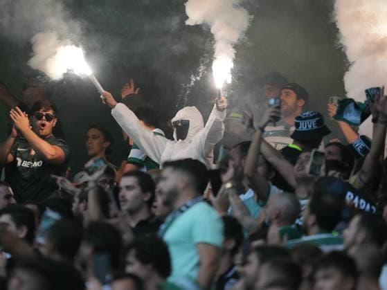 Sporting CP x Atalanta BC - UEFA Europa League 23 24 Torcida do Sporting CP durante partida entre Sporting CP x Atalanta BC valida pela Uefa Europa League 23 24 no Estadio Jose Alvalade, Lisboa , Portugal (Foto de Pedro Loureiro Avant Sports) Lisboa Estadio Jose Alvalade Portugal Copyright: xPedroxLoureirox xAvantxSportsx