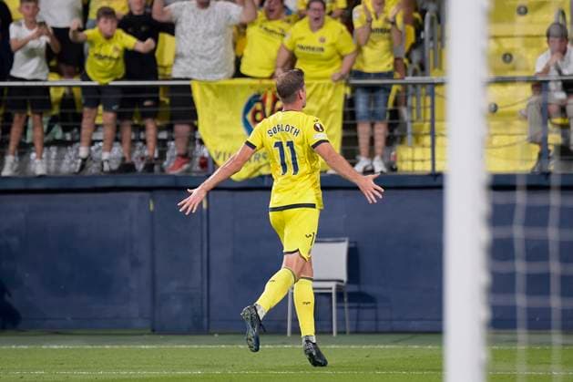 Europa League Group F, Villarreal CF v Stade Rennais FC VILLARREAL, OCTOBER 5: Alexander Sorloth of Villarreal CF celebrates after scoring his team s first goal during the UEFA Europa League group F match between Villarreal CF and Stade Rennais FC at estadio de la Ceramica in Villarreal on October 5, 2023. (Photo by Photo Players Images) Villarreal Estadio de la Ceramica Castellon Spain Copyright: xJosexTorresx xPhotoxPlayersxImagesx