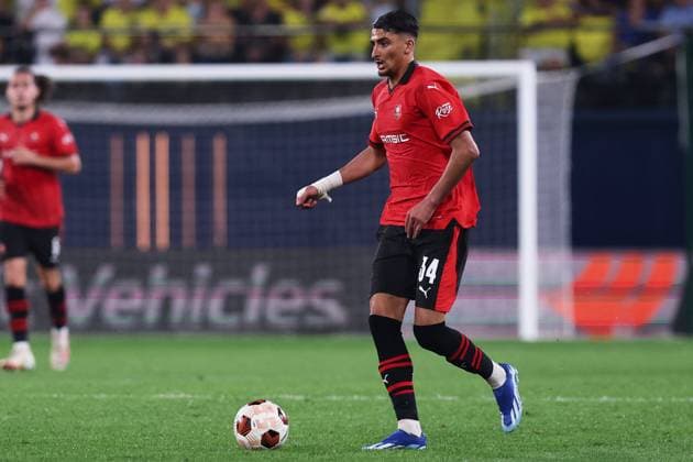 Benjamin Bourigeaud of Rennes FC in action during the UEFA Europa League match between Villarreal and Rennes at Estadio de la Ceramica on October 5, 2023 in Villarreal, Spain. FOOTBALL : Villarreal vs Stade Rennes Football Club - UEFA Europa Leage - 05 10 2023 AlvaroMedranda Panoramic 