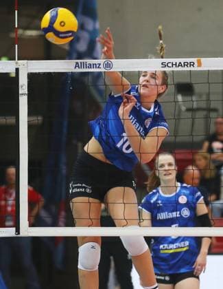 BAU 06.10.2023 Stuttgart Volleyball Allianz MTV Stuttgart vs. VC Wiesbaden, Julien Knollema (Stuttgart)