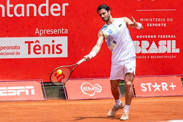 ATP, Tennis Herren Challenger Campinas CAMPINAS, SP - 07.10.2023: ATP CHALLENGER CAMPINAS - ANDREA PELLEGRINO (ITA) in semi-final at the ATP Challenger Campinas (International Tennis Tournament) held at Sociedade Hípica de Campinas, in the city of Campinas-SP between 2 and 8 10, this Saturday (7). (Photo: Fabio Leoni Fotoarena) x2444746x  FabioxLeoni