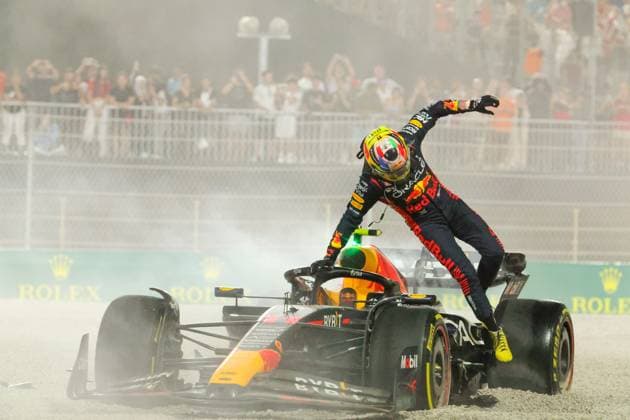 11 Sergio Perez (MEX, Oracle Red Bull Racing) after crash, F1 Grand Prix of Qatar at Lusail International Circuit on October 7, 2023 in Doha, Qatar. (Photo by HOCH ZWEI) Doha Qatar