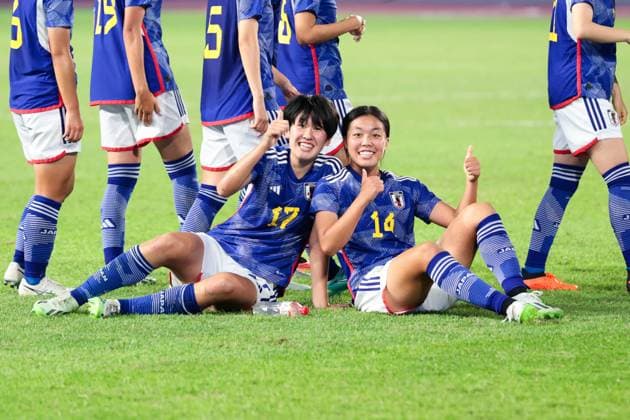 (L-R) Toko Koga, Momoko Tanikawa (JPN), OCTOBER 6, 2023 - Football Soccer : Women s Final between Japan 4-1 North Korea at Huanglong Sports Centre Stadium during the 2022 China Hangzhou Asian Games in Hangzhou, China. Noxthirdxpartyxsales  (231752190)