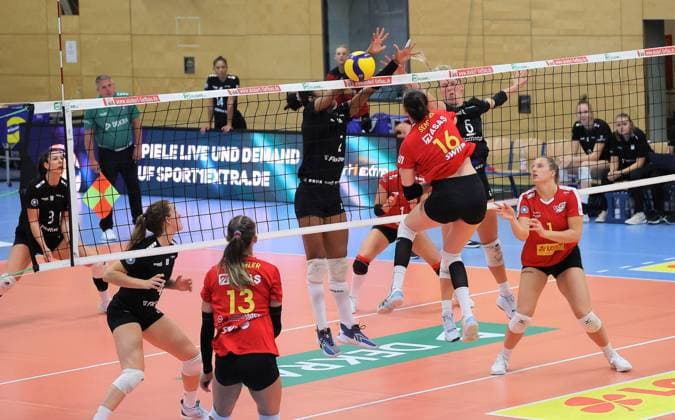 Deichstadtvolleys Neuwied - Rote Raben Vilsbiburg, Frauen-Bundesliga, Volleyball, 1. Spieltag, 7.10.2023, Deichstadtvolleys Neuwied - Rote Raben Vilsbiburg, Frauen-Bundesliga, Volleyball, 1. Spieltag, 7.10.2023, Neuwied Copyright: xEibner-Pressefoto JoergxNiebergax EP_JNL