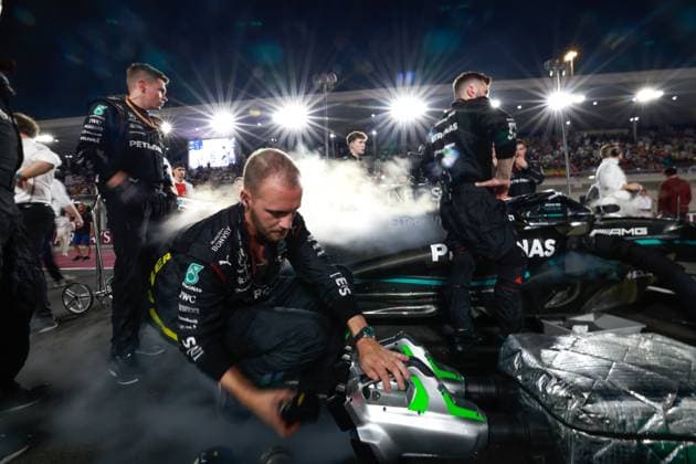Mercedes-AMG Petronas F1 Team, F1 Grand Prix of Qatar at Lusail International Circuit on October 8, 2023 in Doha, Qatar. (Photo by HOCH ZWEI) Doha Qatar
