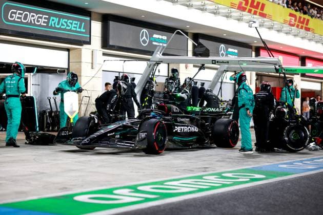 63 George Russell (GBR, Mercedes-AMG Petronas F1 Team), F1 Grand Prix of Qatar at Lusail International Circuit on October 8, 2023 in Doha, Qatar. (Photo by HOCH ZWEI) Doha Qatar