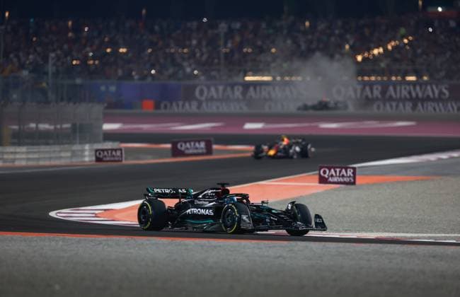 63 George Russell (GBR, Mercedes-AMG Petronas F1 Team), F1 Grand Prix of Qatar at Lusail International Circuit on October 8, 2023 in Doha, Qatar. (Photo by HOCH ZWEI) Doha Qatar