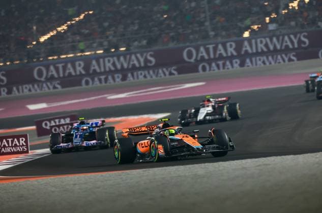 4 Lando Norris (GBR, McLaren F1 Team), F1 Grand Prix of Qatar at Lusail International Circuit on October 8, 2023 in Doha, Qatar. (Photo by HOCH ZWEI) Doha Qatar