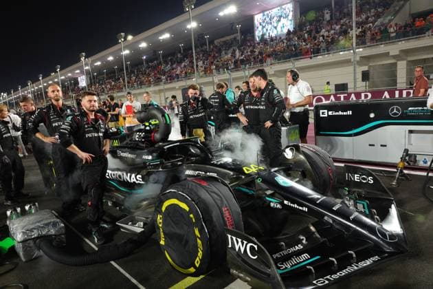 Mercedes-AMG Petronas F1 Team, F1 Grand Prix of Qatar at Lusail International Circuit on October 8, 2023 in Doha, Qatar. (Photo by HOCH ZWEI) Doha Qatar