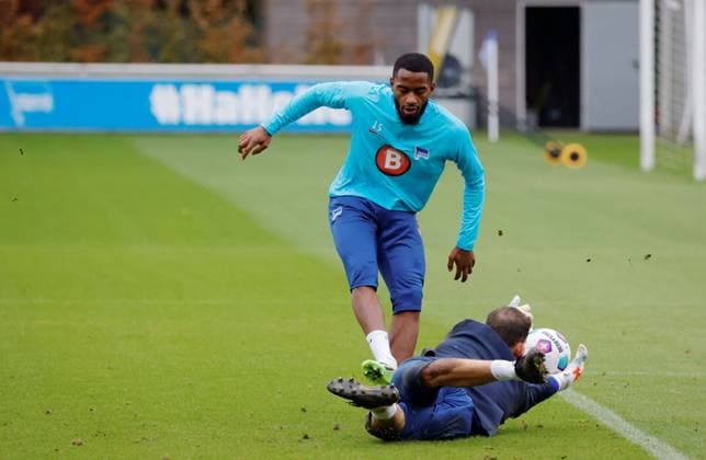 Deutschland, Berlin, Sportpark, GER, 2.FBL, Hertha BSC, Saison 2023 24, Training, Foto:Myziane Maolida, Torhüter Marius Gersbeck