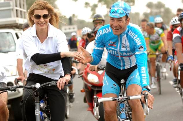 Cycling : &acute; Wheels &acute; Charity Race Qatar Cycling : Wheels Charity Race Qatar EVANGELISTA Linda ( Can ) Model ZABEL Erik ( Ger ) Tsunami Azia Asia Doha Qatar  Copyright: xTimxDexWaelex 174152