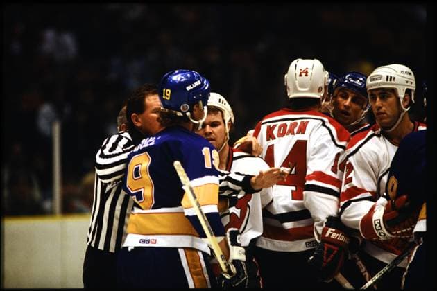 871220 Ishockey, NHL, Eishockey Herren, USA New Jersey Devils - S:t Louis Blues: *** 871220 Ice hockey, NHL, New Jersey Devils S t Louis Blues  Copyright: BILDBYRAN BB871220BB019