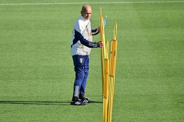 October 11, 2023, Florence, Italy: Head coach of Italy Luciano Spalletti during a training session of the Italian national soccer team at the Coverciano traning centre near Florence, Italy, 11 October 2023.ANSA CLAUDIO GIOVANNINI UEFA Soccer European Qualifiers - Italy training session  - ZUMAa110 20231011_zaf_a110_016 Copyright: xClaudioxGiovanninix