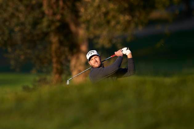 Acciona Open de Espana presented by Madrid - Day One Kalle Samooja of Finland plays his second shot on the 1st hole during Day One of the Acciona Open de Espana presented by Madrid at Club de Campo Villa de Madrid on October 12, 2023, in Madrid, Spain. Madrid Club de Campo Villa de Madrid Madrid Spain RL_ACCMOESP_002 Copyright: xRicardoxLarreinax
