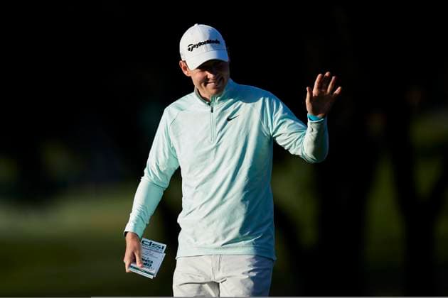 Acciona Open de Espana presented by Madrid - Day One Marcus Helligkilde of Denmark reacts during Day One of the Acciona Open de Espana presented by Madrid at Club de Campo Villa de Madrid on October 12, 2023, in Madrid, Spain. Madrid Club de Campo Villa de Madrid Madrid Spain RL_ACCMOESP_014 Copyright: xRicardoxLarreinax