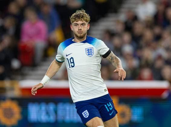 Football - 2025 UEFA European Under-21 Championship - Qualifying Round Group F - England v Serbia NOTTINGHAM, ENGLAND - Thursday, October 12, 2023: England s Harvey Elliott during the 2025 UEFA European Under-21 Championship Qualifying Group F game between England and Serbia at the City Ground. (Photo by David Rawcliffe Propaganda) NOTTINGHAM City Ground NOTTINGHAMSHIRE ENGLAND  Copyright: xDavidxRawcliffex P2023-10-12-England_U21_Serbia_U21-8