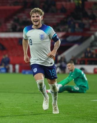 England Under 21 v Serbia U21, U 21 UEFA EURO, EM, Europameisterschaft,Fussball U21 2025 Qualifiers Harvey Elliott of England U21 celebrates scoring the ninth goal for his team during the UEFA Euro U21 2025 Qualifiers Group F match at the City Ground, Nottingham Copyright: xAndyxSumnerx FIL-19103-0105 UK Newspapers OUT
