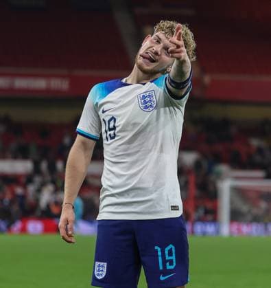 Sport Bilder des Tages England Under 21 v Serbia U21, U 21 UEFA EURO, EM, Europameisterschaft,Fussball U21 2025 Qualifiers Harvey Elliott of England U21 celebrates scoring the ninth goal for his team during the UEFA Euro U21 2025 Qualifiers Group F match at the City Ground, Nottingham Copyright: xAndyxSumnerx FIL-19103-0110 UK Newspapers OUT