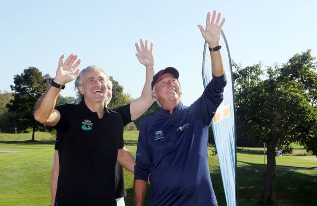 13.10.23 Golf VR Bank Charity Cup Marhördt Deutschland, Marhördt, 13.10.2023, Golf, VR Bank Charity Cup Marhördt: v.l. Maurizio Gaudino, Alexander Pusch.