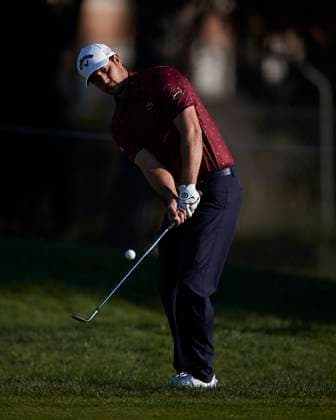 Acciona Open de Espana presented by Madrid - Day Two Julien Brun of France plays a shot on the 1st hole during Day Two of the Acciona Open de Espana presented by Madrid at Club de Campo Villa de Madrid on October 13, 2023, in Madrid, Spain. Madrid Club de Campo Villa de Madrid Madrid Spain RL_ACCMOESP_218 Copyright: xRicardoxLarreinax