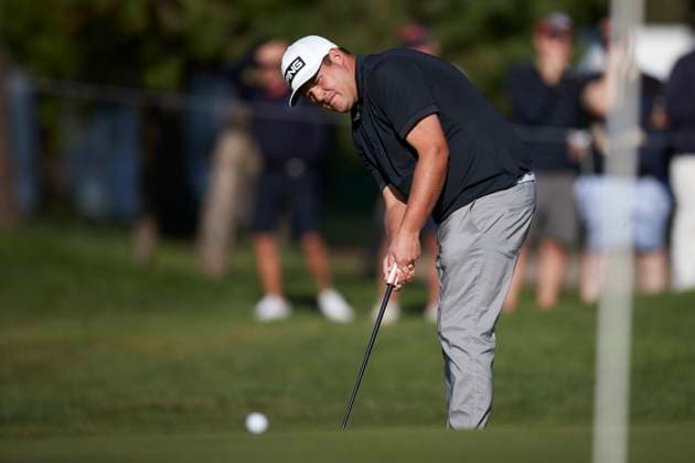 Acciona Open de Espana presented by Madrid - Day Two JC Ritchie of South Africa plays a putt on the 1st hole during Day Two of the Acciona Open de Espana presented by Madrid at Club de Campo Villa de Madrid on October 13, 2023, in Madrid, Spain. Madrid Club de Campo Villa de Madrid Madrid Spain RL_ACCMOESP_225 Copyright: xRicardoxLarreinax