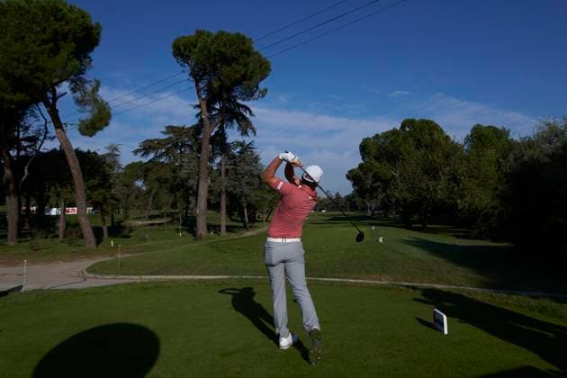 Acciona Open de Espana presented by Madrid - Day Two Nicolai Von Dellingshausen of Germany tees off on the 2nd hole during Day Two of the Acciona Open de Espana presented by Madrid at Club de Campo Villa de Madrid on October 13, 2023, in Madrid, Spain. Madrid Club de Campo Villa de Madrid Madrid Spain RL_ACCMOESP_229 Copyright: xRicardoxLarreinax