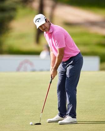 Acciona Open de Espana presented by Madrid - Day Two Jorge Campillo of Spain plays a putt on the 18th hole during Day Two of the Acciona Open de Espana presented by Madrid at Club de Campo Villa de Madrid on October 13, 2023, in Madrid, Spain. Madrid Club de Campo Villa de Madrid Madrid Spain RL_ACCMOESP_244 Copyright: xRicardoxLarreinax