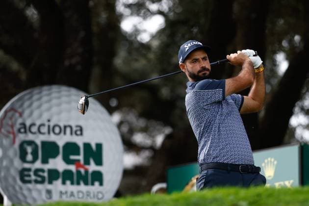 October 13, 2023, MADRID, MADRID, SPAIN: Santiago Tarrio of Spain in action during Acciona Open de Espana, Round 2, Golf tournament celebrated at Club de Campo on October 13, 2023, in Madrid, Spain. MADRID SPAIN - ZUMAa181 20231013_zaa_a181_029 Copyright: xOscarxJ.xBarrosox