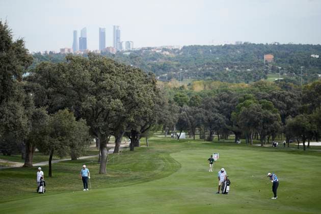 Acciona Open de Espana presented by Madrid - Day Two General view of the 8th hole during Day Two of the Acciona Open de Espana presented by Madrid at Club de Campo Villa de Madrid on October 13, 2023, in Madrid, Spain. Madrid Club de Campo Villa de Madrid Madrid Spain RL_ACCMOESP_261 Copyright: xRicardoxLarreinax